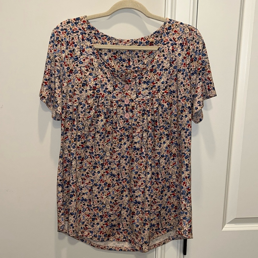 Pink Floral Blouse